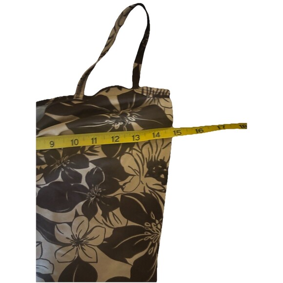 Rue 21 Silky Pajama Set. Beige & Brown Floral. Tank Top w/ Shorts Small - Picture 10 of 14